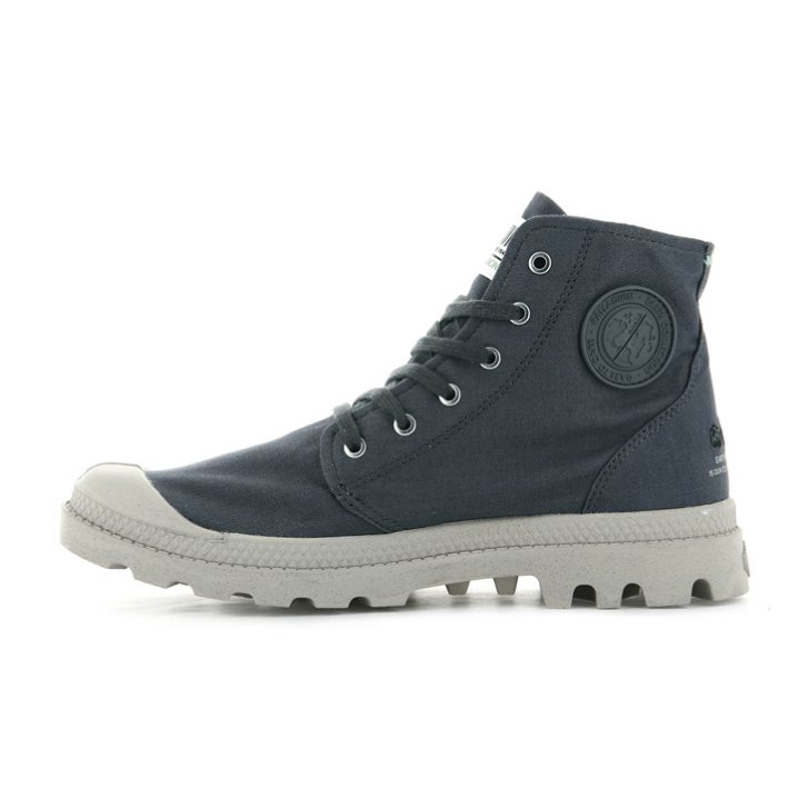 Bottes Palladium Pampa Hi Organic II Femme Bleu Marine | FR EGM423U